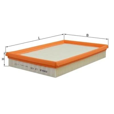 Immagine di MAHLE ORIGINAL LX 430 filtro aria 41,9 184 285,0 Cartuccia OPEL: Vectra B CC, SW, A CC