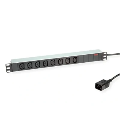 Immagine di Roline 19.07.1627 Multipresa per rack 19 8 scomparti Alluminio (Metallizzato) Connettore IEC 1 pz.