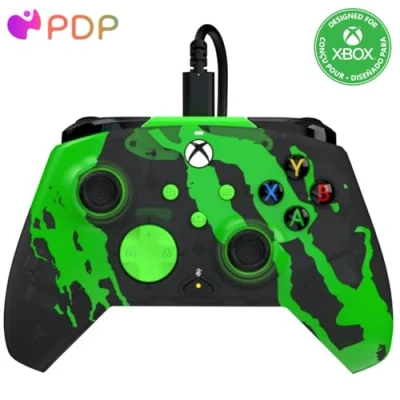 Immagine di PDP Xbox REMATCH GLOW Wired controller Jolt Green