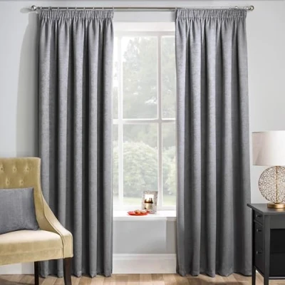Immagine di Enhanced Living Matrice Tende, Tessuto Poliestere, Grigio, Argento, Width 90 (229cm) x Drop 54 (137cm)