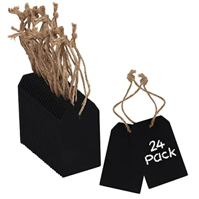 Immagine di Belle Vous Handmade Etichette Legno Rettangolari (Set da 24) 8 x 5 cm Lavagna Cancellabile Piccola Lavagnette Segnaposto Matrimonio, Feste e Decorazioni Prezzi