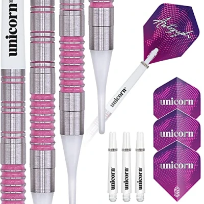 Immagine di Unicorn Autograph 80% Tungsten Soft Tip, Freccette Donna, White, 19G