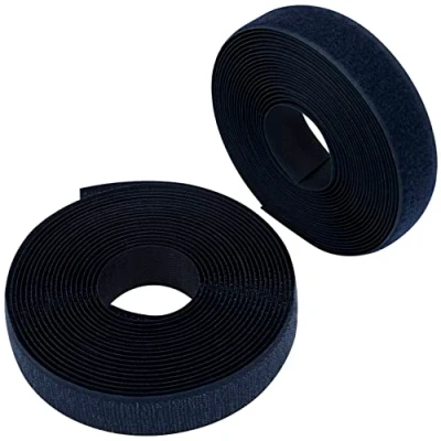 Immagine di Aerzetix C65946 Nastro/rotolo di scratch 25mm 5 metri auto aggrappante organizer/fermacavo striscia aggancio sacchetto indumento cinghia colore: blu scuro in poliammide e poliestere