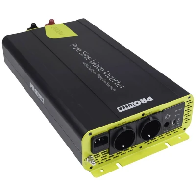 Immagine di ProUser Inverter PSI2000TX 2000 W 12 V 230 V/AC incl. Telecomando, Funzione UPS, Circuito prioritario di rete