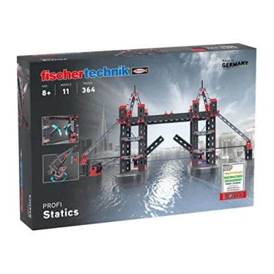 Immagine di fischertechnik 564071 Profi Statics set di costruzione per l&#039;architettura fondamenta statiche, bambini dai 8 anni in su, dimensioni 32 x 23 cm