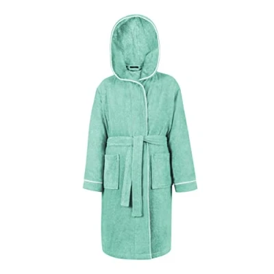Immagine di LAYNENBURG Premium Accappatoio per Bambini e Ragazzi con cappuccio Ragazzo Ragazza 100% Cotone OEKO TEX Standard 100 soffice spugna Taglia (134 140, Turchese)