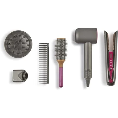 Immagine di Casdon Dyson Toys Set per Lo Styling Supersonic e Corrale Deluxe, Piastra Capelli asciugacapelli con Funzione Reale, luci Suoni interattivi, Bambini dai 3 Anni in su