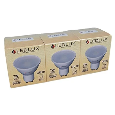 Immagine di 3 Pezzi Lampadine Led GU10 Dimmerabile, 220V 7W=50W 480 Lumens, Faretto Dimmerabile Con Triac Dimmer, Bianco Caldo Neutro Freddo (3000K)