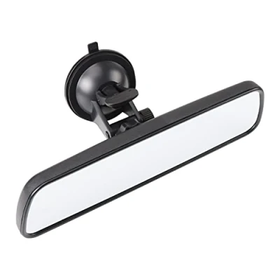 Immagine di Specchietto Retrovisore interno Auto，Universale Grandangolare Antiriflesso Specchio a Ventosa per Auto, SUV, Camion (Telaio, Bianco)