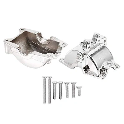 Immagine di Drfeify Coperchio del Cambio RC, Inferiore Superiore in Lega di Alluminio per WLtoys 1/18 A959 Parti aggiornamento Auto RC(Argento) Accessori automodelli