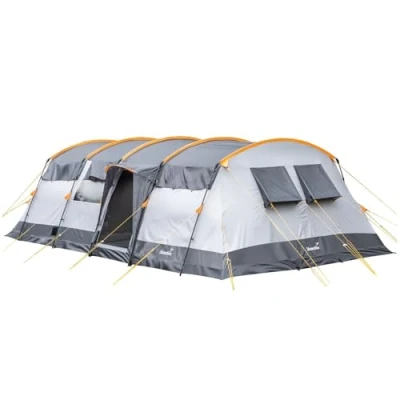 Immagine di Skandika tenda da campeggio a tunnel Hurricane per 8 persone con/senza pavimento cucito, Sleeper Technology, 2 cabine letto (pavimento cucito/sleeper)