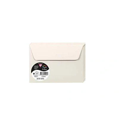 Immagine di Clairefontaine 5056C Pacco da 20 Buste autoadesive Formato C6 11,4x16,2cm 120g/m² Colore Grigio perla Inviti Eventi e Corrispondenza Gamma Pollen Carta Premium Liscia