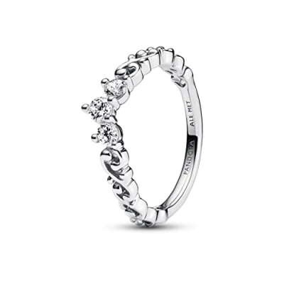 Immagine di PANDORA Anello Moments Regal con tiara in argento Sterling zirconia cubica trasparente, 56
