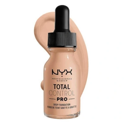 Immagine di NYX Professional Makeup Fondotinta Total Control Pro Drop, Dosaggio preciso, Copertura personalizzabile e modulabile, Formula vegana, Finish come una seconda pelle, 13 ml, Tonalità: Light