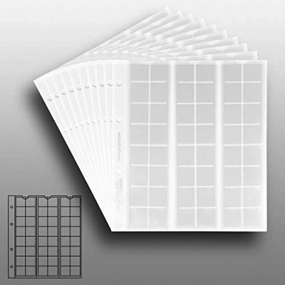 Immagine di 10 Numismatic Prophila Kobra Coin Sheets, 48 Pockets up to 17 mm Diameter
