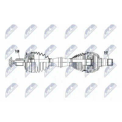 Immagine di NTY NPW ME 065 Albero motore / Semiasse Assale anteriore Sx, 540 Cambio manuale, Trasmissione automatica, a doppia frizione