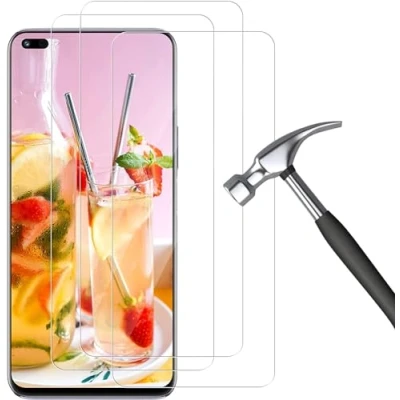 Immagine di Jinyunlai 3 Pezzi, Vetro Temperato per Honor 50 Lite/Huawei Nova 8i, Pellicola Prottetiva Anti Graffio, Impronte, Senza Bolle, Durezza 9H, Ultra Trasparente, Resistente,