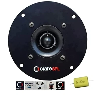 Immagine di 1 CIARE CT267 CT 267 tweeter driver nero da 5&quot; 13 cm 130 mm di diametro 150 watt rms 300 max impedenza 4 ohm 105 db spl auto, pezzo + condensatore e 5 sticker omaggio