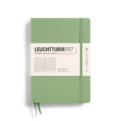 Immagine di LEUCHTTURM1917 361582 Taccuini Medium (A5), Copertina rigida, 251 pagine numerate, Sage, Righe