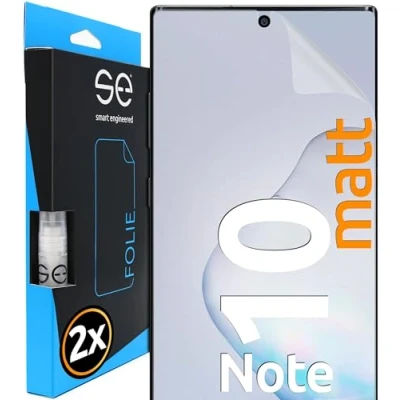Immagine di smart engineered 3D Pellicola Opaca di Protezione dello Schermo per Samsung Galaxy Note 10 antiriflesso [2 Pezzi Opaco, Case Friendly, Protettiva TPU