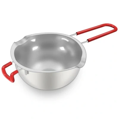 Immagine di Aslanka bagnomaria in Acciaio Inox, 680ml per Cioccolato,Universal Double Boiler beccucci, Manico Resistente al Calore, Fondo Piatto, Sciogliere Il Formaggio Burro di Cioccolato