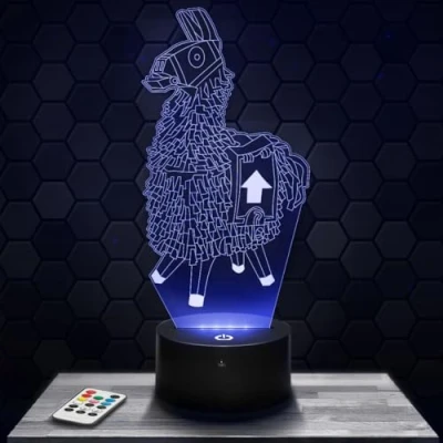Immagine di Lampada da comodino, Luce notturna tattile Lama videogioco illusione 3D LED, idea regalo di Natale per ragazzi e ragazze notte bambini o adulti