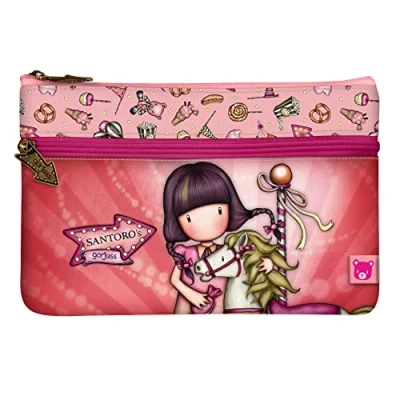 Immagine di SAFTA Astuccio Piatto con Tasca Gorjuss Fairground Carousel 23,4 x 15,5 1,5 cm, Multicolore, 1128GJ01