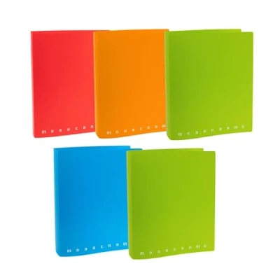 Immagine di Pigna Monocromo 021966530, Raccoglitore in PPL ad Anelli da 30 mm, formato A4 , Pacco 5 Pezzi
