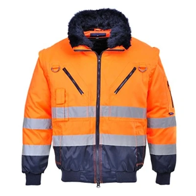 Immagine di Portwest PJ50ONR4XL Giacca Pilot 3 in 1 ad Alta Visibilità, Arancione/Blu, XXXXL