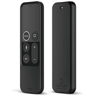 Immagine di Elago R2 Intelli Case Cover Custodia Compatibile con Telecomando Apple TV 4th e 5th Siri Remote Control Slim Fit, Morbida in Silicone (Nero)