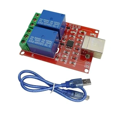 Immagine di Aihasd Inteligente Elettronica 2 Canale Modulo relè DC 5V /Computer USB Controllo Interruttore Driver/PC Controller