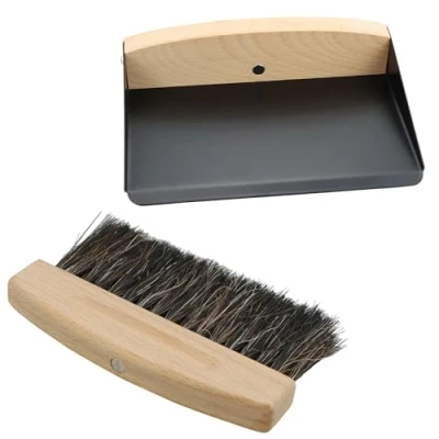 Immagine di DNDGDLUA Set di scope e paletta, paletta scopa, mini scopa a mano con da tavolo, spazzola in legno metallo