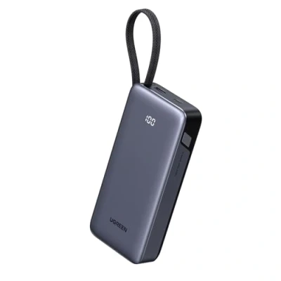 Immagine di UGREEN Nexode Power Bank 20000mAh 45W con Cavo USB C Integrato, Batteria Portabile Ricarica Rapida PD 3.0 Compatibile iPhone 16 Plus Pro Max Galaxy S25 Ultra S24 S23 MacBook Air iPad