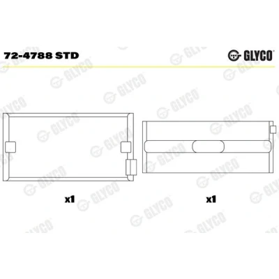 Immagine di GLYCO 72 4788 STD Cuscinetto albero a gomito