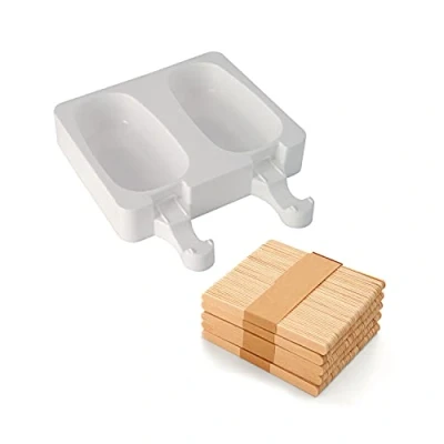 Immagine di Silikomart Set 2 Stampi Easy Cream Classic, Silicone, Bianco, 4 x cm, unità