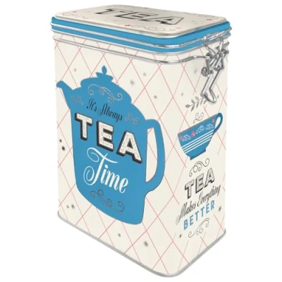 Immagine di Nostalgic Art Contenitori da tè retrò Tea Idea Regalo per la Cucina, Scatola di Latta con Coperchio Salva Aroma, Design Vintage, 1,3 l