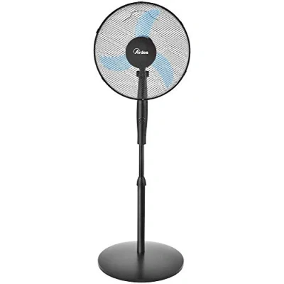 Immagine di Ardes AR5EA41PB Easy 41PB PLUS Ventilatore a Piantana Base Tonda 3 Pale 40 cm, Altezza 130 Livelli di velocità, Design Premium Total Black