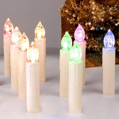 Immagine di CCLIFE Candele LED batteria senza fiamma elettriche con Telecomando da Timer e Clip:RGB