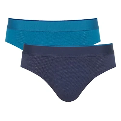 Immagine di Sloggi 2ER PACK Slip bluedark combination, Uomo, Taglia: Medium, Blue dark combination