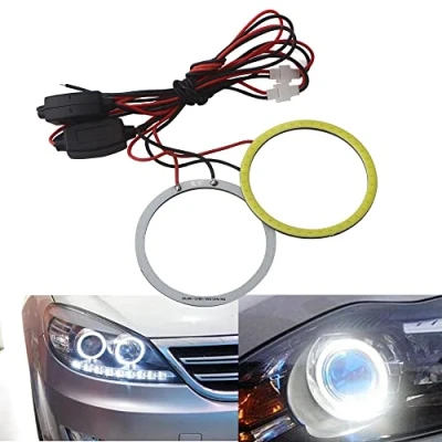 Immagine di Qasim 2x 60mm auto DRL Fari Angel Eyes Halo Ring Lamp 45SMD Fendinebbia COB LED Faro non Polarità Costante 9 30V Bianco