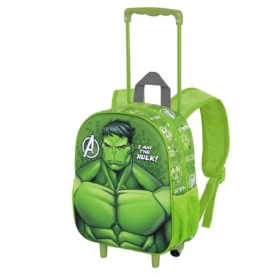 Immagine di Karactermania Marvel Hulk RAGE Small 3D WITH Wheels Trolley per bambini, Taglia: One Size, green