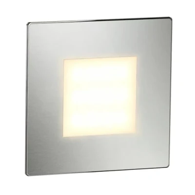 Immagine di ledscom.de LED Illuminazione per scale/apparecchio da incasso a parete FEX interni ed esterni, angolare, acciaio inox, 85 x mm, bianco caldo, luce di orientamento, faretto parete,