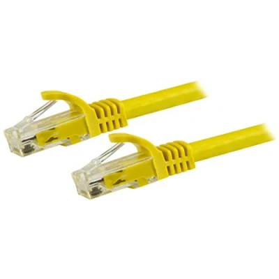 Immagine di StarTech.com Cavo Ethernet CAT 6 UTP da 7.5 m di rete Gigabit antigrovigio 24 AWG Giallo (N6PATC750CMYL)