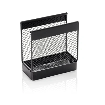 Immagine di WAS Germany Portatovaglioli in piedi Supporto decorativo per tovaglioli metallo verniciato a polvere effetto griglia nero 13,3 x 6,7 14 cm