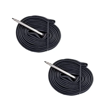 Immagine di COPPIA 2 CAMERE D&#039;ARIA 700 x 18 / 25C VALVOLA PRESTA FRANCESE 48 mm BICI BICICLETTA DA CORSA STRADA FIXED BIKE RUOTA COPERTONE