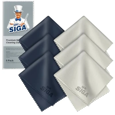 Immagine di MR.SIGA Panni in microfibra per la pulizia di lenti, occhiali, schermi, tablet