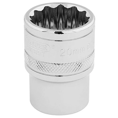 Immagine di Draper 33289 Chiave a bussola quadrata da 1/2&quot; 12 punte, 20 mm, blu