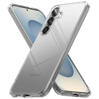 Immagine di Ringke Fusion Compatibile con Cover Samsung Galaxy S25 Plus, Calza a Pennello, Custodia Antiurto Trasparente Buon Grip Clear