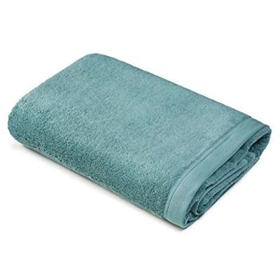 Immagine di Sowel® Telo da Bagno di Alta Qualità, 100 x 150 cm, Asciugamano in 100% Cotone Biologico, Prodotto Portogallo, Verde Celadon