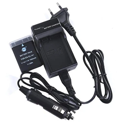 Immagine di DSTE Ricambio Batteria + DC111E Caricabatteria Compatibile per Nikon EN EL14 ENEL14 D3100 D3200 D3300 D5100 D5200 D5300 D5500 P7000 P7100 P7200 P7700 P7800